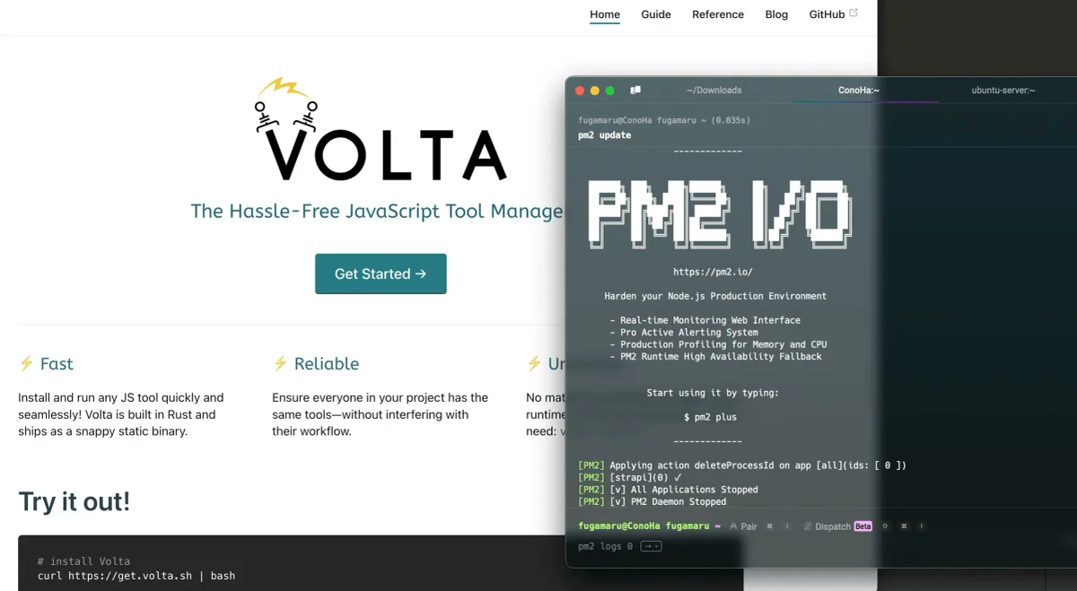 Volta環境下でpm2 startupを実行するとエラーになる場合の対処法
