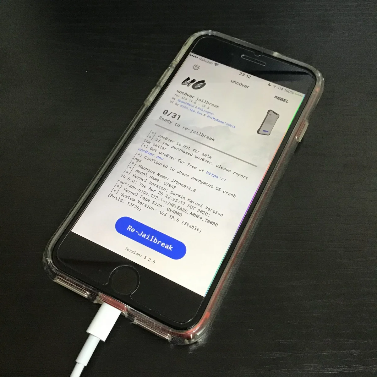 unc0ver(v5.2.0)でリンゴループに陥って再脱獄できない時の対処法